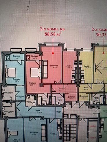 avangard building: 2 комнаты, 88 м², Элитка, 8 этаж, Готовая ПСО (под самоотделку) — 7