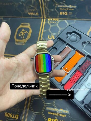 лучшая копия apple watch 2021: Applewatch 8 ultra Подключается на ios/android Быстрая зарядка — 1