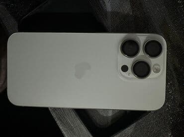 apple 13: IPhone 15 Pro, Б/у, 128 ГБ, Серебристый, Чехол, 88 % — 1