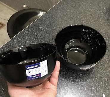 купить ящик для песка: Набор черных глубоких мисок 750мл-4шт Luminarc-Цена (1700) - — 3
