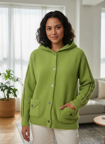 Детские верхние вещи (подростковая линейка): 1) Тёплая зелёная