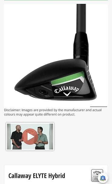 Спорт жана эс алуу: Callaway ELYTE Hybrid # 4 Для гольфа. Ключевые особенности: - — 5