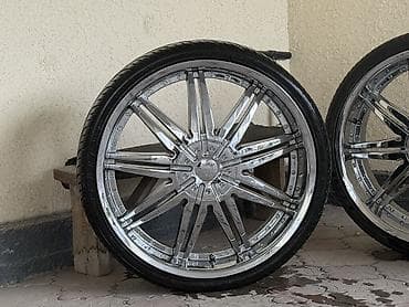 5 120: Комплект из 4 хромированных автомобильных колесных дисков с шинами — 5