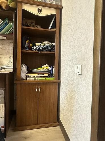 шкаф с комодом: Детская гарнитура, Для мальчика, Дерево, цвет - Коричневый — 4