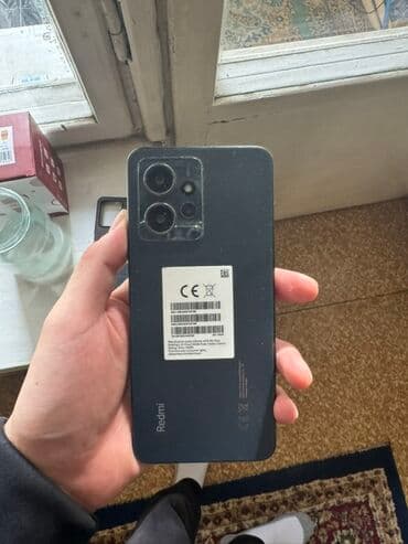 редми х: Redmi, Redmi Note 12, Колдонулган, 128 ГБ, түсү - Кара, 2 SIM — 2