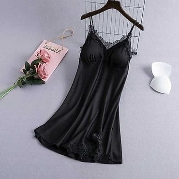 бюстгальтер: Кружевное бельё и ночные сорочки 1) Комбинация-сорочка, чёрная - — 1