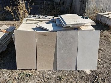 офисные столы и кресла бу: Лаймстоун, сары Таш, травертин 600х300х20, в наличии 500м² — 7