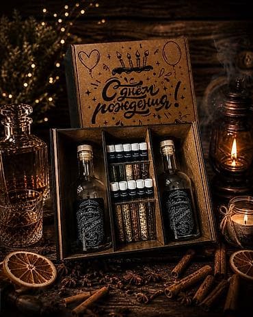 набор для шашлыка подарочный: 🎁 Подарочный набор настоек «С днём рождения» Идеальный подарок с — 1