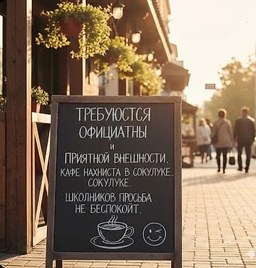 Требуется официанты и официантки приятной внешности без вредных at lalafo.kg Требуется официанты и официантки приятной внешности без вредных