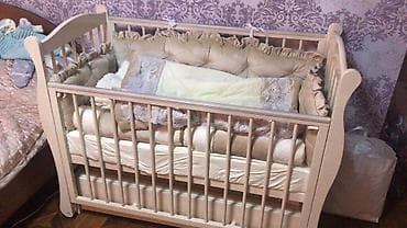 Манеж-кровать, Б/у, С комодом, ЛДСП