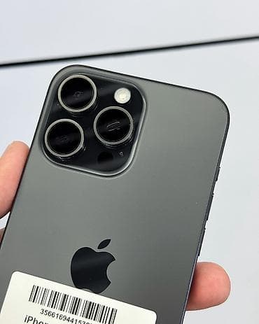 Техника жана электроника: IPhone 15 Pro Max, Колдонулган, 512 ГБ, Black Titanium, Коргоочу айнек, Каптама, Бөлүп төлөө менен, 100 % — 3