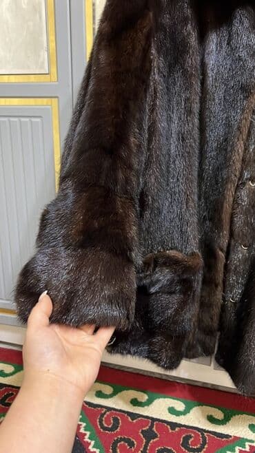 купить спортивный костюм женский теплый зимний: Шуба из натурального тёмно-шоколадного меха (визуально — норка) — 4