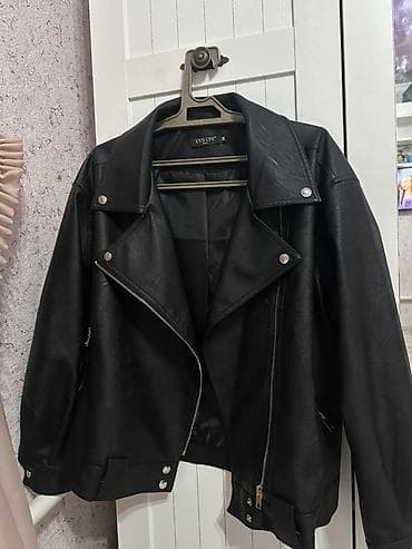 мужской кожаный куртка: Кожаная куртка, Косуха, Экокожа, M — 1