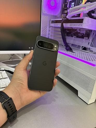 pixel 5: Google Pixel 9 Pro, Б/у, 128 ГБ, цвет - Черный, 1 SIM, eSIM — 1