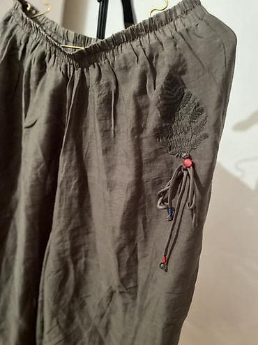 штаны ангела фф: Свободные женские брюки-кулисы из тонкой полупрозрачной ткани, цвет — 1