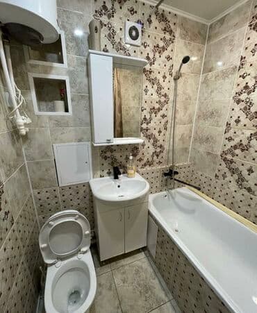 аренда квартир в микрорайонах бишкек: 1 бөлмө, Душ кабинасы, Жаздык, жууркан-төшөк каптары, Кондиционер — 7