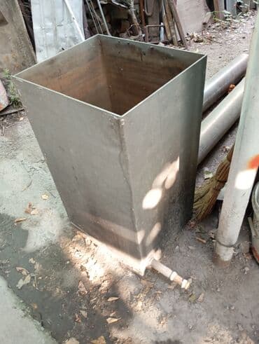Металлический нержавейка бункер-накопитель квадратной формы