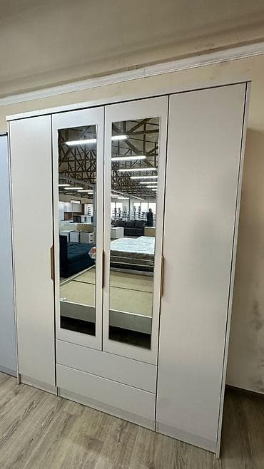 шкаф для одежды с зеркалом: Шифоньер, шкаф для одежды, Прямой — 1