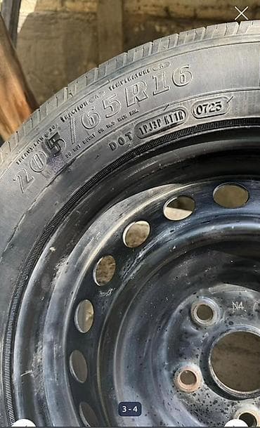 r17 r18: Колеса в сборе 205 / 65 / R 16, Всесезонная, Б/у, Комплект, Легковые, Железные, отверстий - 4 — 2