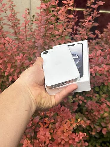 9 дюйм: IPhone 16e, Жаңы, 128 ГБ, White Titanium, Заряддоочу түзүлүш, Куту, 100 % — 5