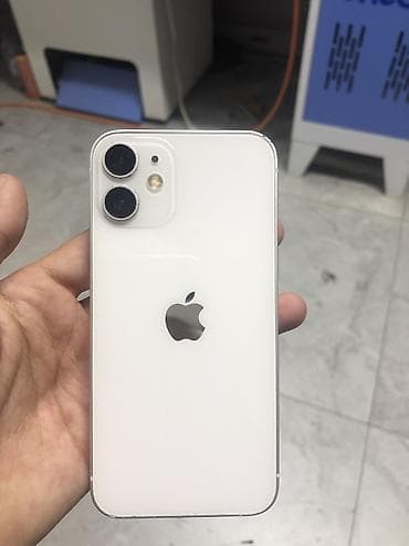IPhone 12 mini, Б/у, 128 ГБ, White Titanium, Защитное стекло, 51 %