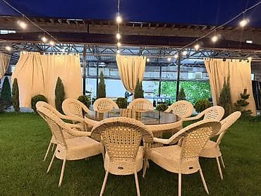 алюкобонд ош: Комплект садовой мебели, Стол, Ротанг — 3