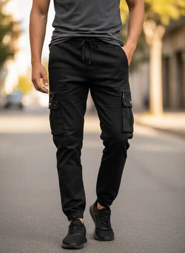 Брюки: Мужские брюки, XL, Б/у, цвет - Черный, Самовывоз — 1