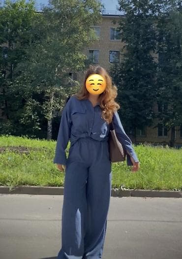 льняное: Женский комплект из двух предметов: свободная рубашка + широкие брюки — 4