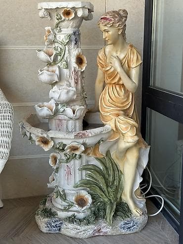 Декоративный фонтан-скульптура для интерьера/террасы - Материал
