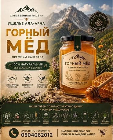 бал кымыз башкирский: Горный мёд премиум-качества из ущелья Ала-Арча. 1кг - 750 сом Ведёрко — 1