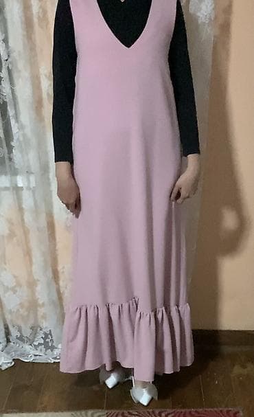 купить большой зонт: Повседневное платье, Made in KG, Осень-весна, Длинная модель, Прямое, XS, S, M — 2