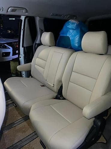 сидения альфард: Чехлы Кожаные, цвет - Черный, Toyota, Новый, Самовывоз — 9