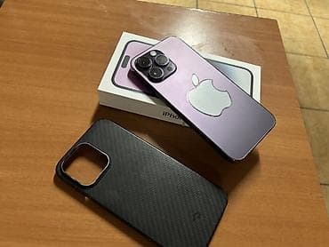 проектор benq: IPhone 14 Pro Max, Б/у, Deep Purple, Зарядное устройство, Чехол, Кабель — 2