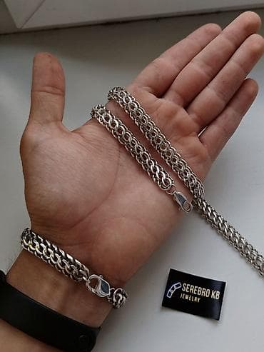 Жеке буюмдар: Серебряный браслет "Питон" 25 грамм Делаю на Заказ серебряные — 9