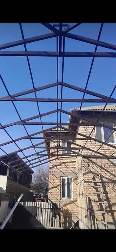 готовые фермы для крыши: Металлокаркас навеса/крыши - Пространственная ферменная конструкция — 1