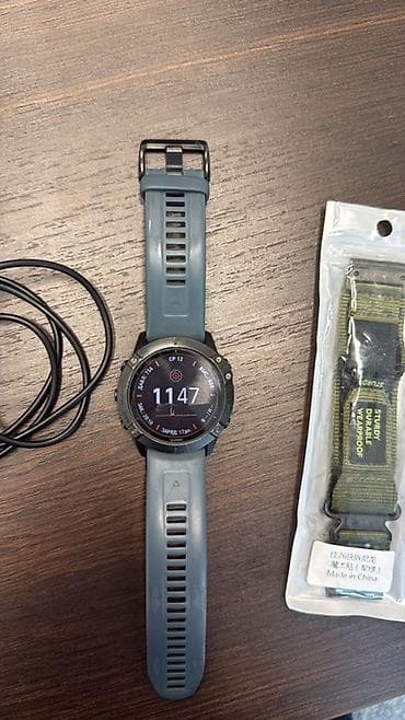 note 15: Смарт-часы Garmin Fenix 6 про солар, состояние отличное, батарея — 1