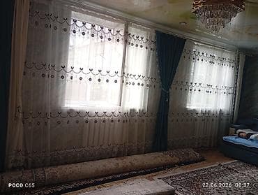 Комплект штор, С вышивкой, Готовое изделие, Для спальни at lalafo.kg Комплект штор, С вышивкой, Готовое изделие, Для спальни