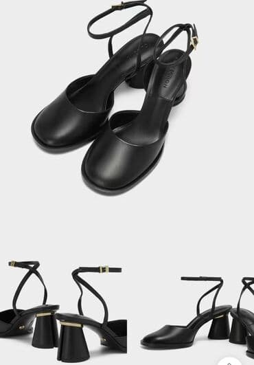 туфли черные с открытым носиком: Charles & Keith 
Кожа 4999с — 2