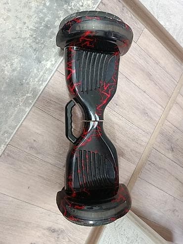 заказать гироскутер: Гироскутер 10.5" с ручкой для переноски, расцветка «черный с красными — 3