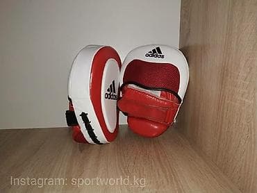 Перчатки: Боксерская лапа - ADIDAS Материал изготовления: натуральная 100% кожа — 7