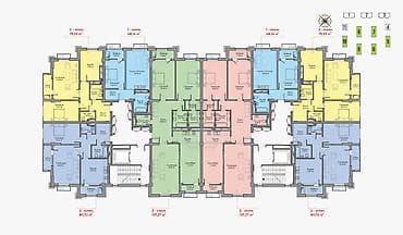 оомат: 2 бөлмө, 75 м², Элитка, 8 кабат, Даяр ПСО (өзү оңдоп түзөтүп бүтүү үчүн) — 5