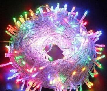 уличный прожектор на столб: Размер 10 метров Кол-во лампочек 100 шт Использование Улица Провод — 4