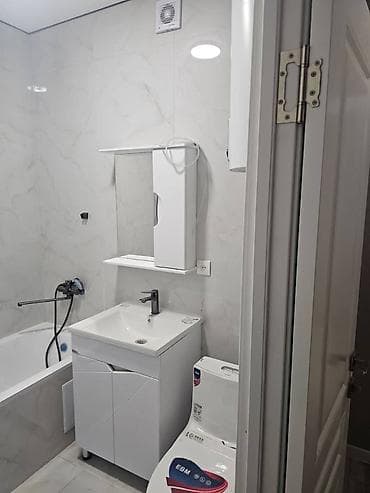 мебель новую: Тумба для ванны, С раковиной, цвет - Белый — 1