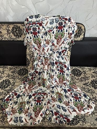 летний платье: Летнее платье с цветочным принтом - Свободный крой с акцентом на — 1