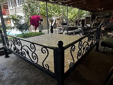 кованые скамейки: Тапчан 25 x 25 x 5 м, Металл — 2