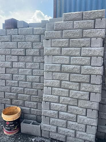 кирпич скупка: Пескоблок Рваный, Заборный, 150x400x200, Бесплатная доставка — 5