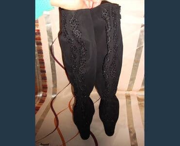 Киреге берилүүчү кийимдер: Продаю новые красивые сапожки-полу-чулки. Со стразами.Размер 39-40 — 5