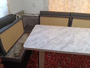 угалок стол: Кухонный стол, Б/у, Угловой, Нераскладной — 3