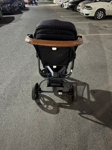 прогулочные коляски фирмы капелла: Коляска, цвет - Черный, Б/у — 4