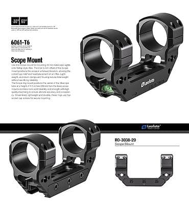 Оптические прицелы: Кронштейн моноблок не быстросъемный с пузырь ковым уровнем — 4